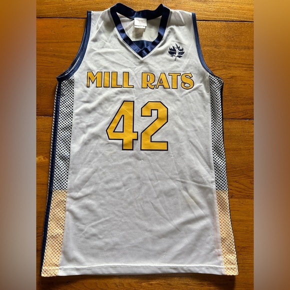 NBL Other - Saint John Mill Rats Rare Defunct NBL Jersey #42 Modibo Diarra Adult Small
